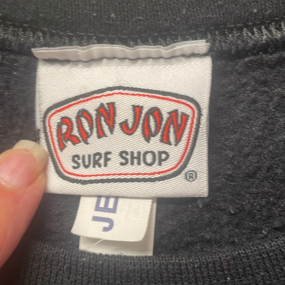 Ron Jon surf sweatshirt Orange Beach AL pull over cotton black mens size small S - Picture 7 of 10